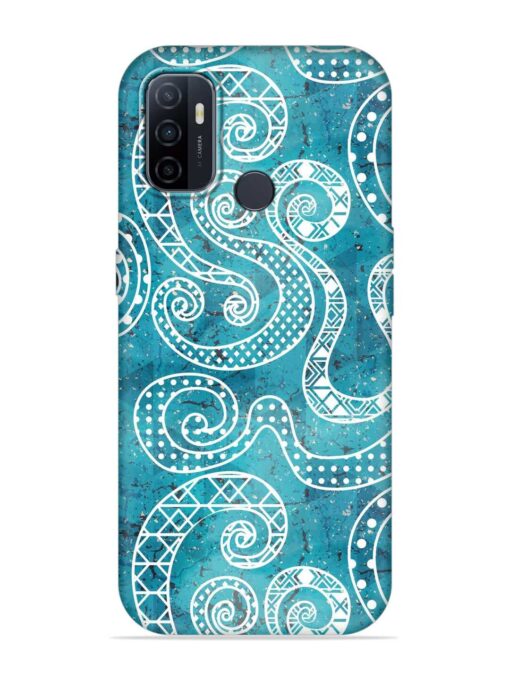 Vintage Curved Seamless Embossed Soft Silicone Case for Oppo A53 Zapvi