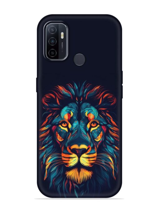 Colorful Lion Embossed Soft Silicone Case for Oppo A53 Zapvi