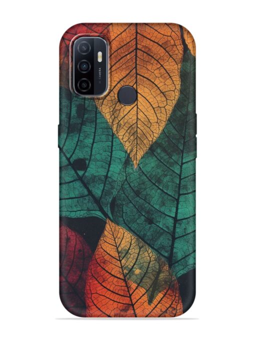 Leaves Artwork Embossed Soft Silicone Case for Oppo A53 Zapvi