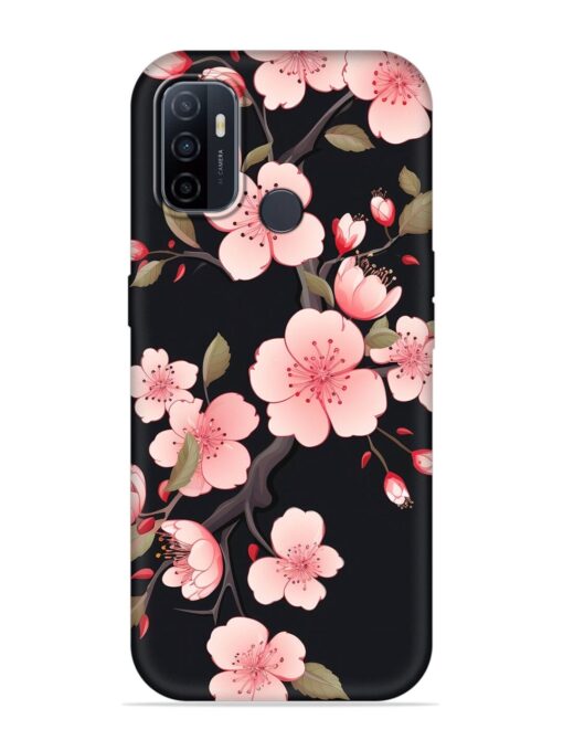 Cherry Blossom Embossed Soft Silicone Case for Oppo A53 Zapvi