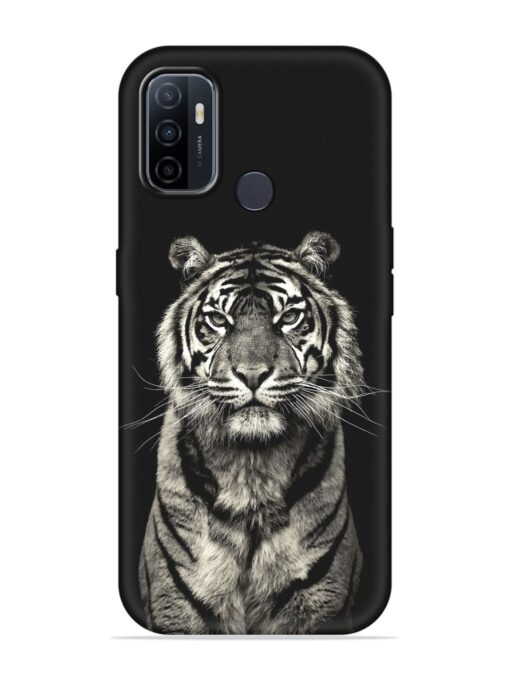 Tiger Art Embossed Soft Silicone Case for Oppo A53 Zapvi