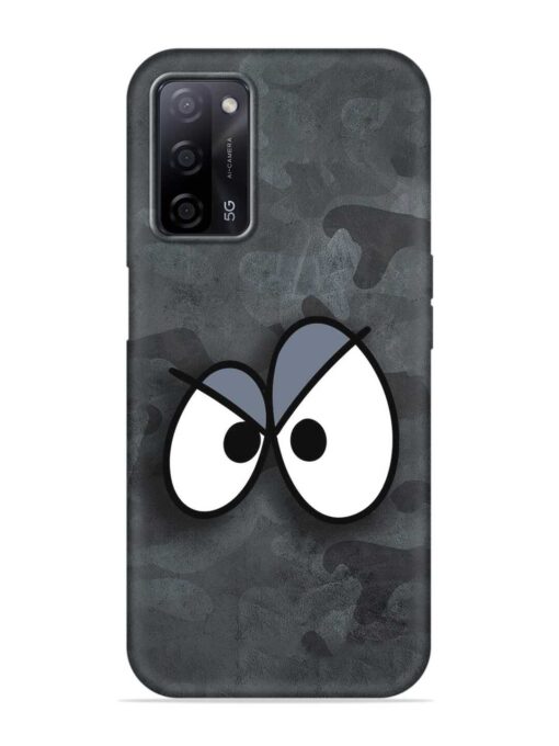 Big Eyes Night Mode Embossed Soft Silicone Case for Oppo A53S (5G) Zapvi