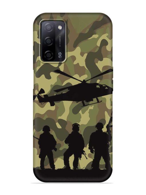 Army Heros Embossed Soft Silicone Case for Oppo A53S (5G) Zapvi