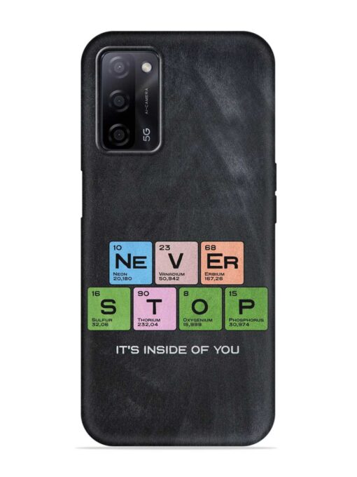 Never Stop It'S Inside Of You Embossed Soft Silicone Case for Oppo A53S (5G) Zapvi