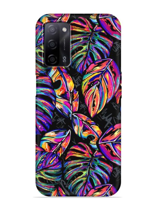 Tropical Seamless Vector Embossed Soft Silicone Case for Oppo A53S (5G) Zapvi