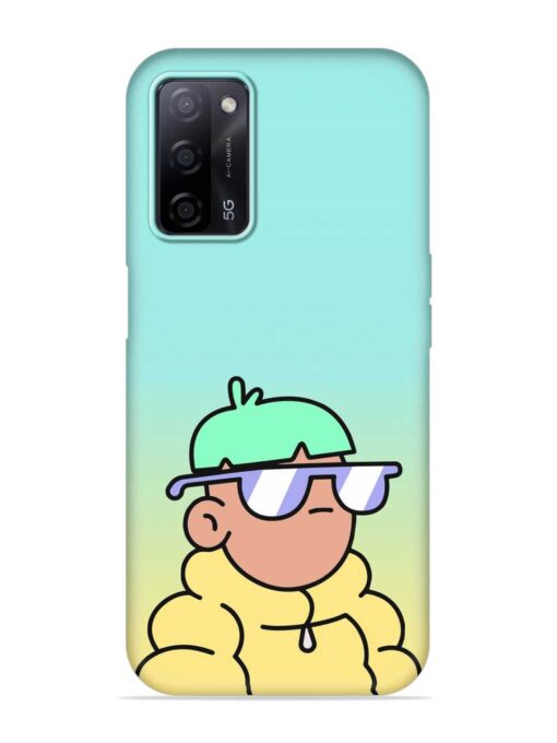 Doodles Cool Character Embossed Soft Silicone Case for Oppo A53S (5G) Zapvi