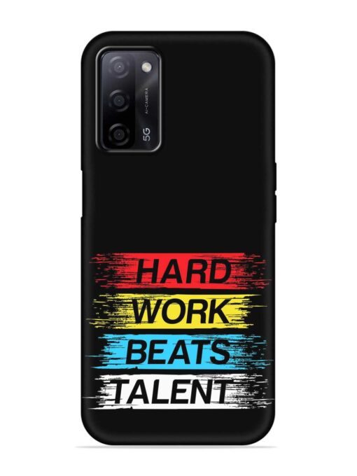 Hard Work Beats Embossed Soft Silicone Case for Oppo A53S (5G)