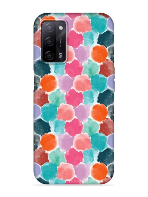 Colorful Seamless Pattern Embossed Soft Silicone Case for Oppo A53S (5G) Zapvi