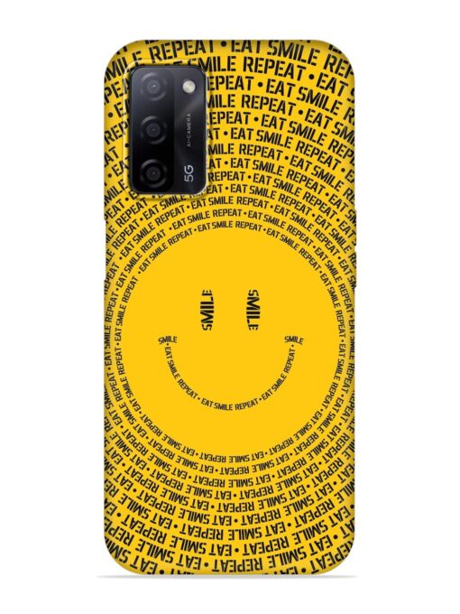 Smiley Embossed Soft Silicone Case for Oppo A53S (5G) Zapvi