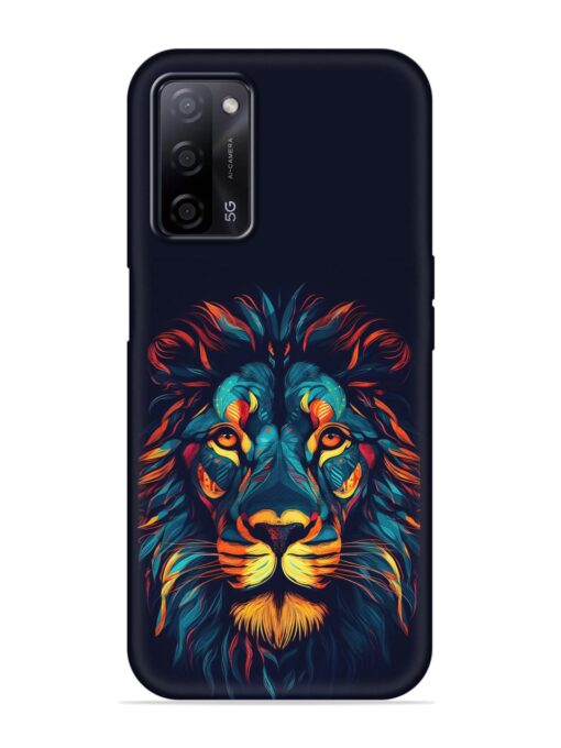 Colorful Lion Embossed Soft Silicone Case for Oppo A53S (5G) Zapvi