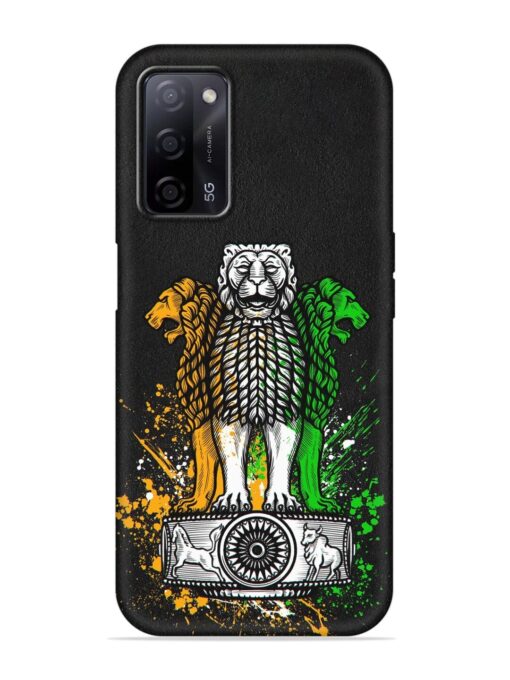 Pillars Of Ashoka Embossed Soft Silicone Case for Oppo A53S (5G) Zapvi