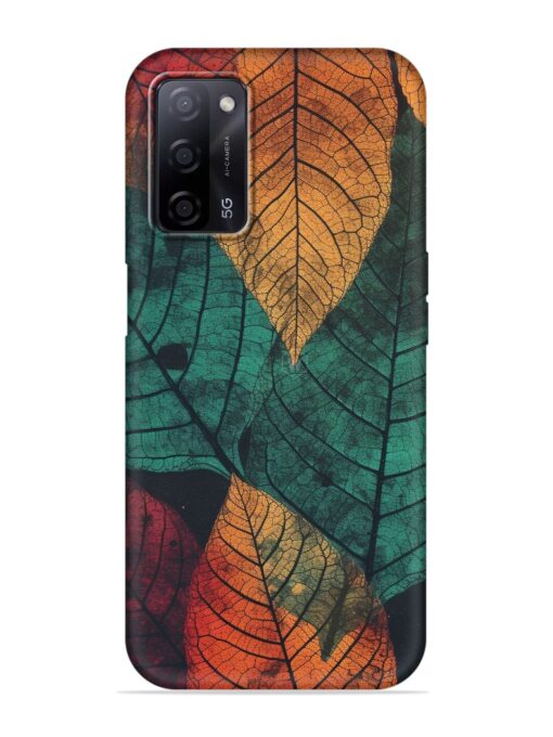 Leaves Artwork Embossed Soft Silicone Case for Oppo A53S (5G) Zapvi