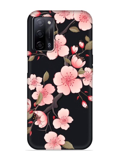 Cherry Blossom Embossed Soft Silicone Case for Oppo A53S (5G) Zapvi