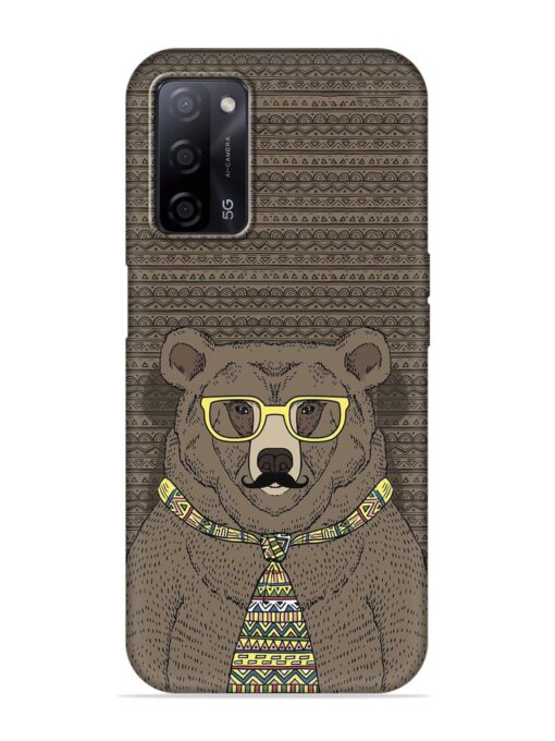 Grizzly Bear Embossed Soft Silicone Case for Oppo A53S (5G) Zapvi