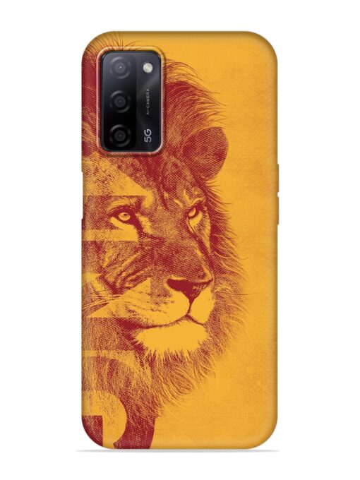 Gold Lion Crown Art Embossed Soft Silicone Case for Oppo A53S (5G)