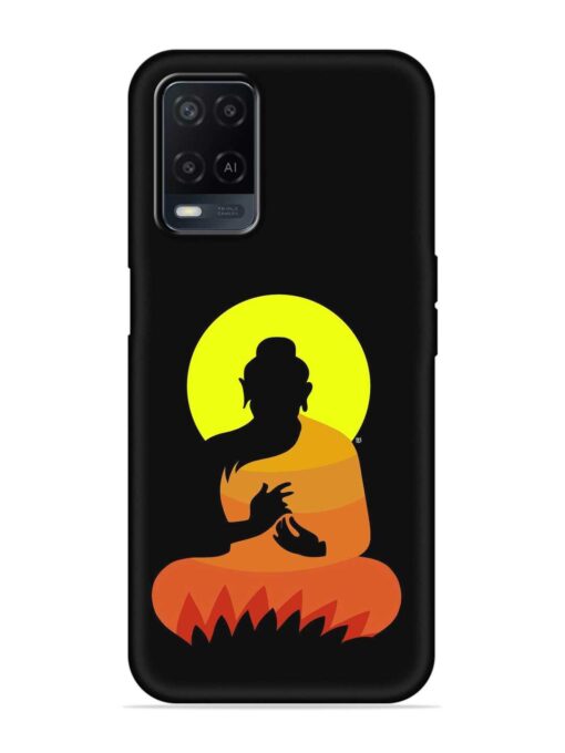 Buddha Art Black Embossed Soft Silicone Case for Oppo A54