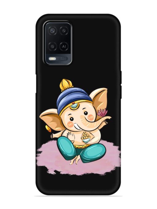 Bal Ganesh Vector Art Embossed Soft Silicone Case for Oppo A54