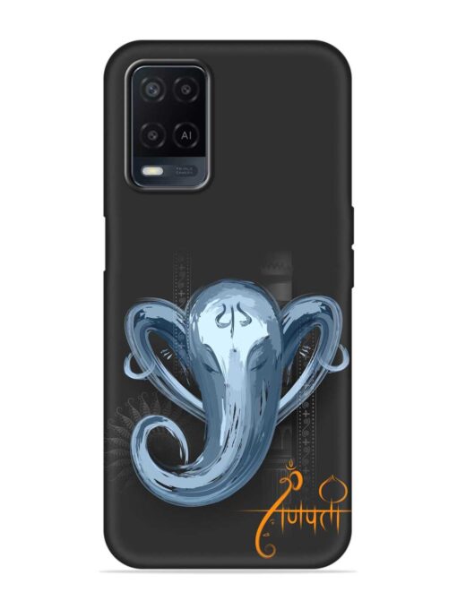 Illustration Lord Ganpati Embossed Soft Silicone Case for Oppo A54 Zapvi