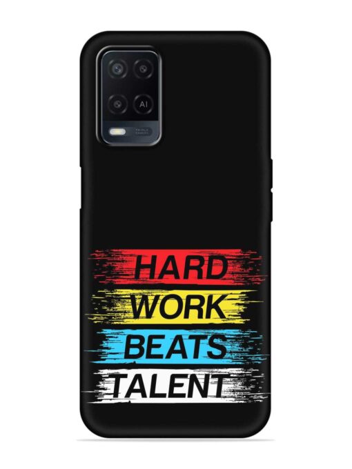 Hard Work Beats Embossed Soft Silicone Case for Oppo A54 Zapvi