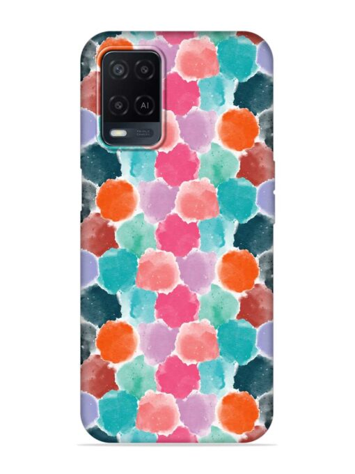 Colorful Seamless Pattern Embossed Soft Silicone Case for Oppo A54 Zapvi