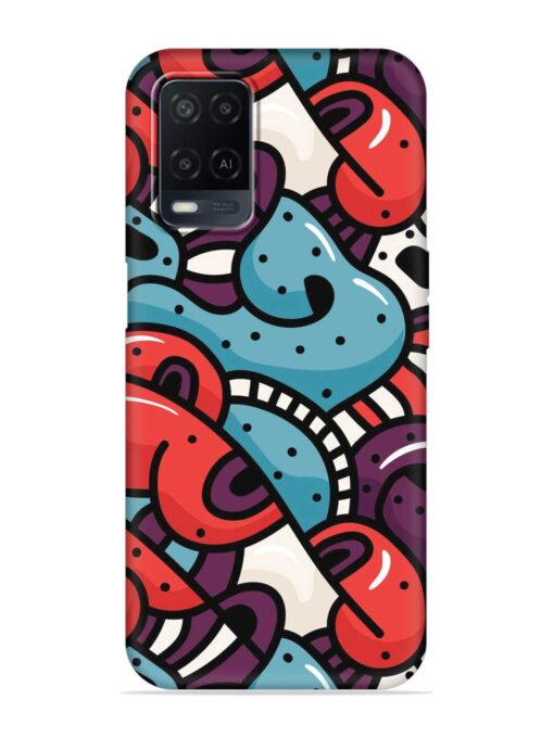 Seamless Backdrop Colorful Embossed Soft Silicone Case for Oppo A54 Zapvi