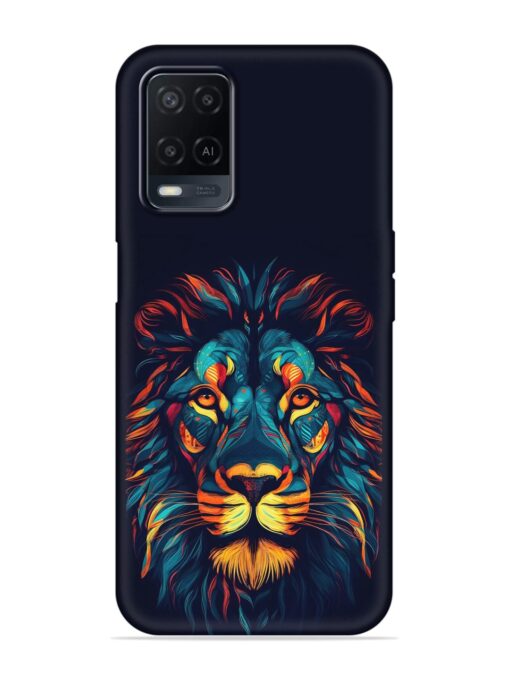 Colorful Lion Embossed Soft Silicone Case for Oppo A54 Zapvi