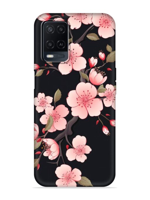 Cherry Blossom Embossed Soft Silicone Case for Oppo A54 Zapvi