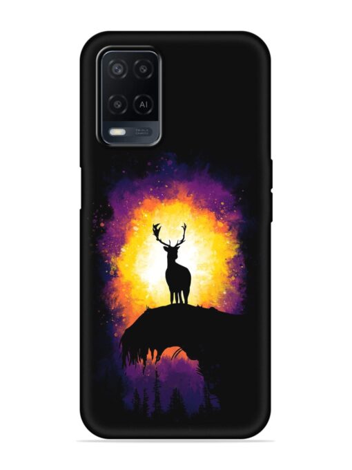 Elk Animal Art Embossed Soft Silicone Case for Oppo A54 Zapvi