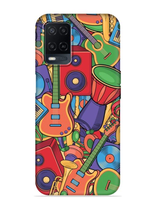 Colorful Music Art Embossed Soft Silicone Case for Oppo A54 Zapvi