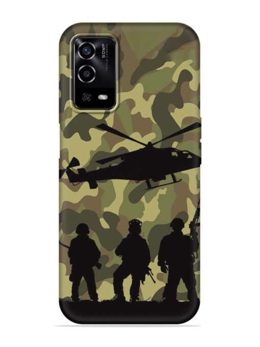 Army Heros Embossed Soft Silicone Case for Oppo A55 Zapvi