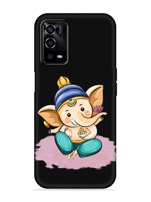 Bal Ganesh Vector Art Embossed Soft Silicone Case for Oppo A55 Zapvi