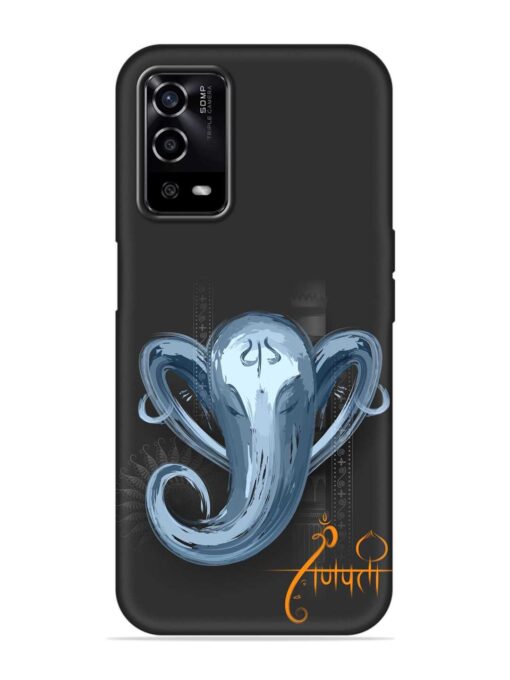 Illustration Lord Ganpati Embossed Soft Silicone Case for Oppo A55 Zapvi