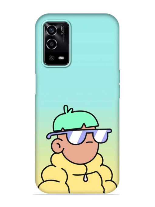 Doodles Cool Character Embossed Soft Silicone Case for Oppo A55 Zapvi