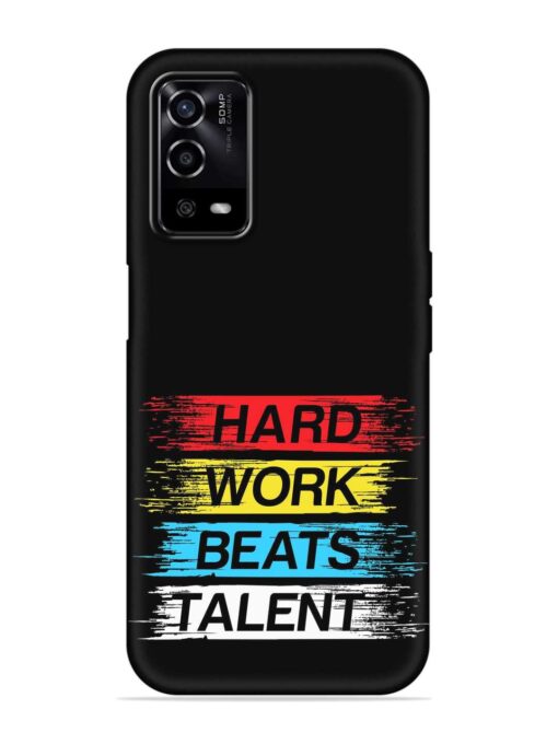 Hard Work Beats Embossed Soft Silicone Case for Oppo A55 Zapvi