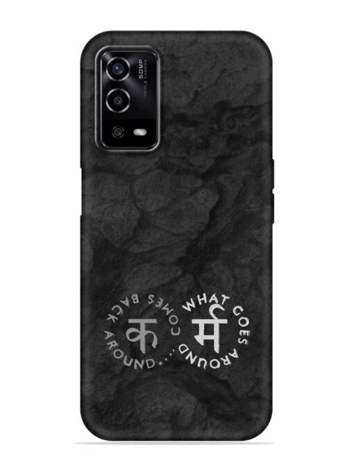 Karma Hindi Word Embossed Soft Silicone Case for Oppo A55 Zapvi