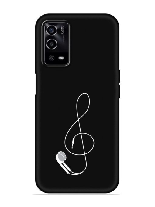 Music Earphone Vector Embossed Soft Silicone Case for Oppo A55 Zapvi