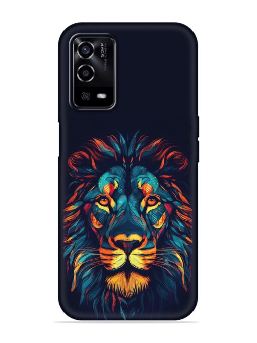 Colorful Lion Embossed Soft Silicone Case for Oppo A55 Zapvi