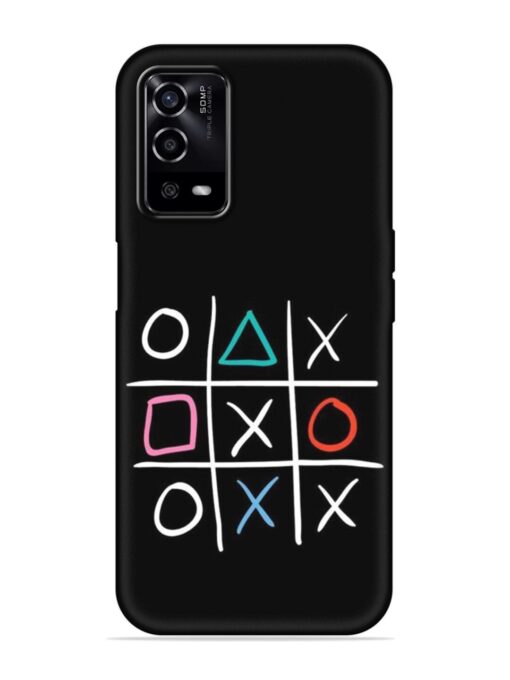 Super Neon Tic-Tac-Toe Embossed Soft Silicone Case for Oppo A55 Zapvi