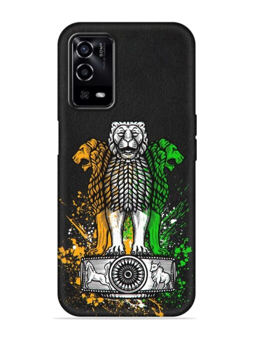 Pillars Of Ashoka Embossed Soft Silicone Case for Oppo A55 Zapvi