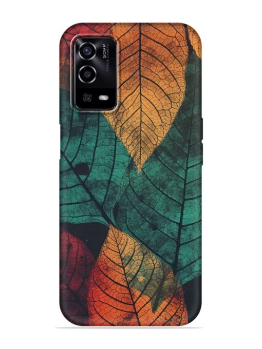 Leaves Artwork Embossed Soft Silicone Case for Oppo A55 Zapvi