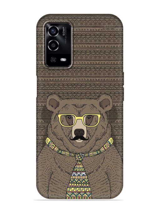 Grizzly Bear Embossed Soft Silicone Case for Oppo A55 Zapvi