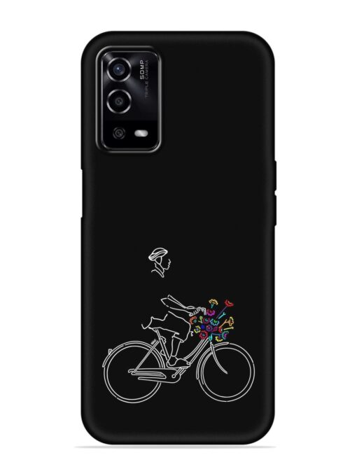 Minimalist Cycle Art Embossed Soft Silicone Case for Oppo A55 Zapvi