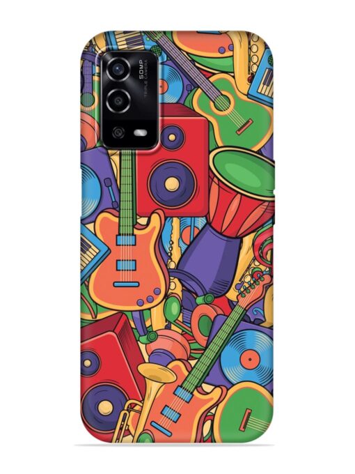 Colorful Music Art Embossed Soft Silicone Case for Oppo A55 Zapvi