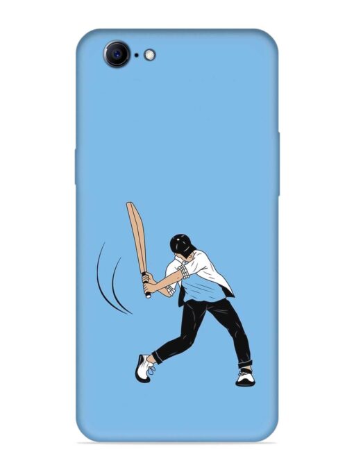 Cricket Gully Boy Embossed Soft Silicone Case for Oppo A57 (2016)