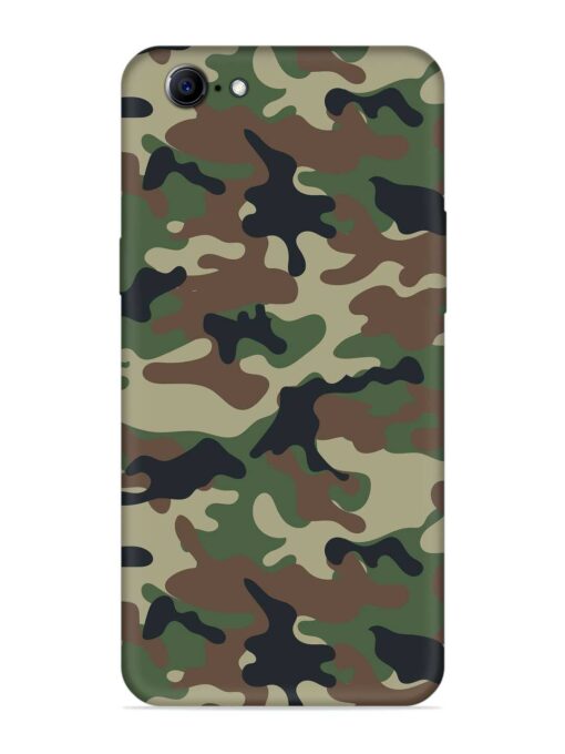 Army Military Camouflage Dark Green Embossed Soft Silicone Case for Oppo A57 (2016) Zapvi