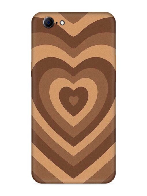 Brown Heart Embossed Soft Silicone Case for Oppo A57 (2016)