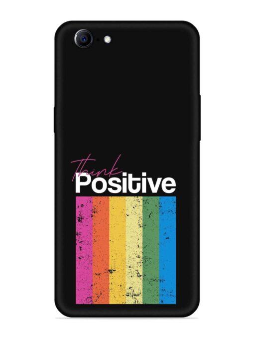 Think Positive Typography Embossed Soft Silicone Case for Oppo A57 (2016)