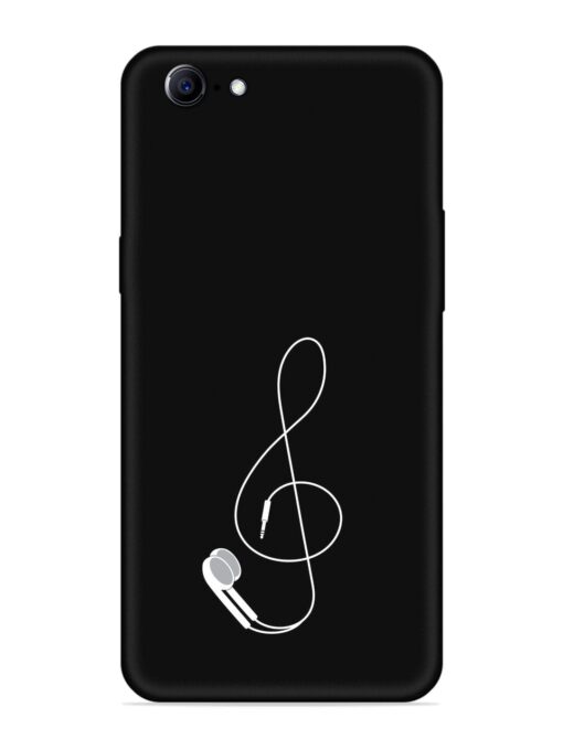 Music Earphone Vector Embossed Soft Silicone Case for Oppo A57 (2016)