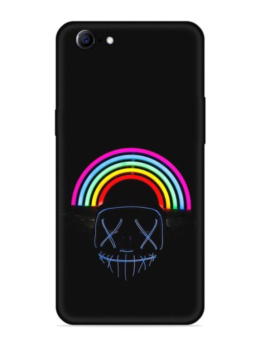 Mask Rainbow Embossed Soft Silicone Case for Oppo A57 (2016) Zapvi