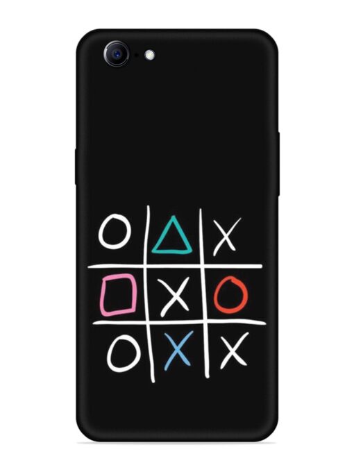 Super Neon Tic-Tac-Toe Embossed Soft Silicone Case for Oppo A57 (2016) Zapvi